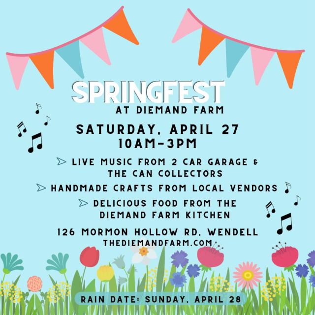 SpringFest is just a week away, with craft vendors, live music, and delicious food waiting to delight you. Local artisans such as Lantern Hill Homestead and FroebelArt will debut their unique creations, showcasing our community's talents. Enjoy the lively tunes of the Can Collectors and 2 Car Garage, making the day full of fun. And don't miss the enticing aromas wafting from the grill, offering everything from juicy burgers to delightful treats. Save April 27th for a day of enjoyment, flavors, and unforgettable moments at SpringFest with your loved ones. Visit thediemandfarm.com/springfest for a full list of vendors.
.
.
.
#diemandfarm #wendellma #farmstore #familyfarm #westernmass #franklincounty #pioneervalley #bealocalhero #othersidema #visitwesternma #igers413 #413life #springfest @2cargaragelove @froebelart_courtt @crafted_by_kaytlyn @crooked_trail