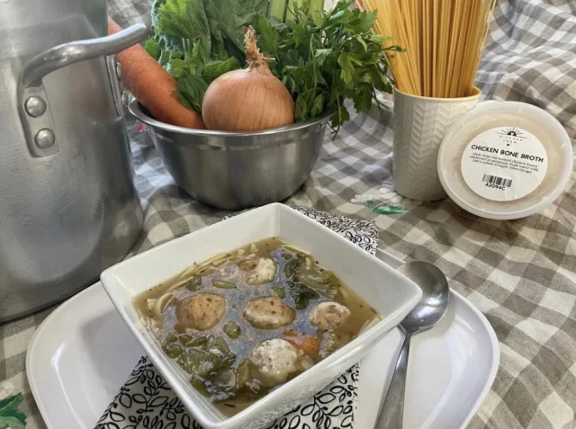 Stock up on our homemade soups, made with our hearty bone broth and fresh ingredients—ready for you to reheat at home. Featured this week is our Italian Wedding Soup, along with a wide selection of chicken, turkey, and beef soups available in our farm store!
.
.
.
#diemandfarm #wendellma #farmstore #shoplocal #buylocal #grownheresoldhere #familyfarm #westernmass #franklincounty #pioneervalley #bealocalhero #othersidema #visitwesternma #igers413 #413life #soupseason